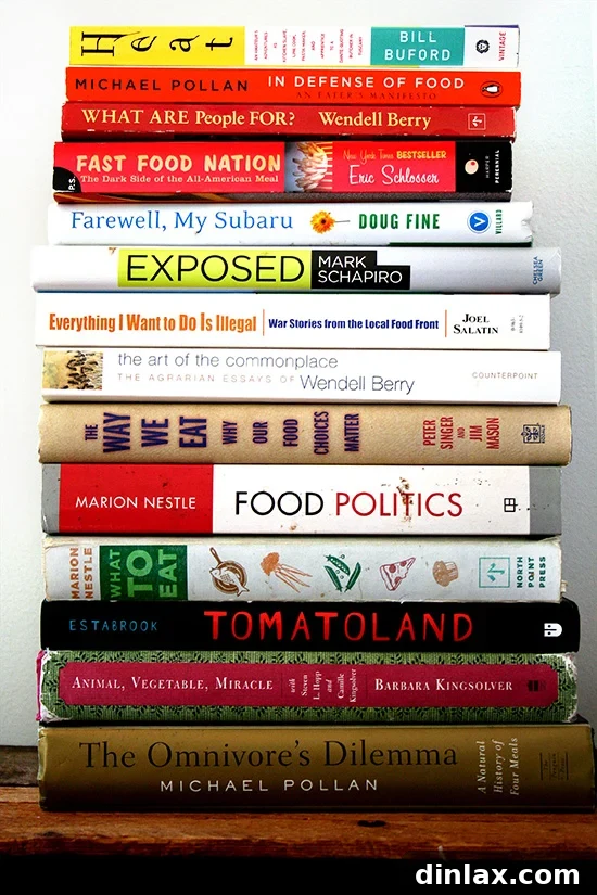 Selection of great books for sustainable eating