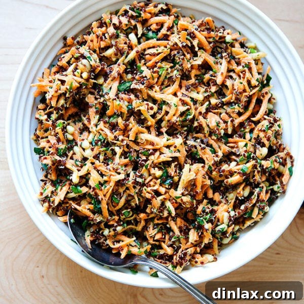 Carrot-Quinoa Salad with Lemon-Tahini Dressing