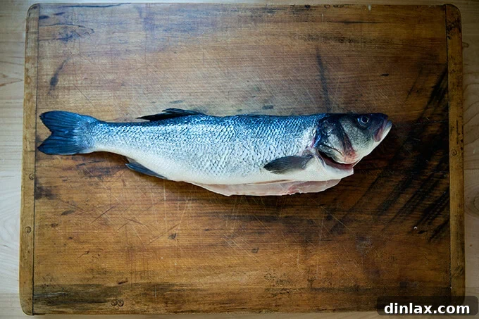 Ginger-Scallion Infused Steamed Whole Fish 7 A fresh whole Branzino, perfectly suited for steaming.