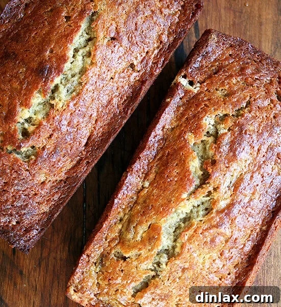 A slice of Mrs. Myers's famous banana bread, showing its moist texture.