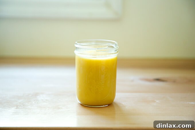 The Art of Ghee Making: A Home Kitchen Guide 10 A perfectly solidified jar of ghee at room temperature, ready for daily use in cooking and baking.
