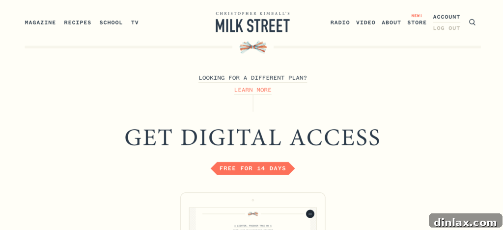A compelling screenshot of MilkStreet's vibrant and informative website interface.