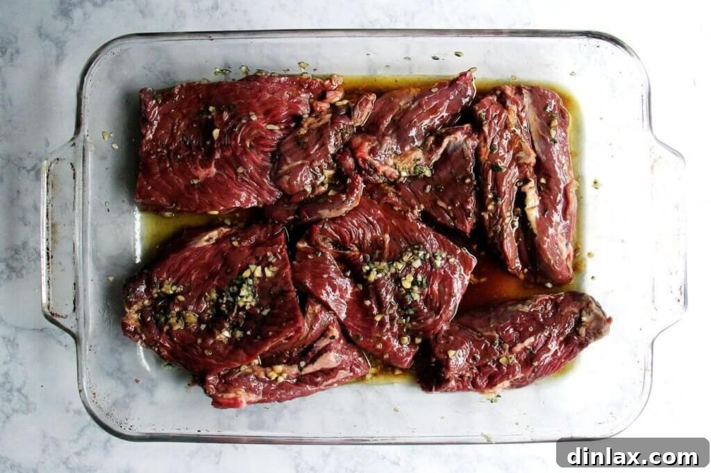 how to cook hanger steak on the grill, marinated to perfection