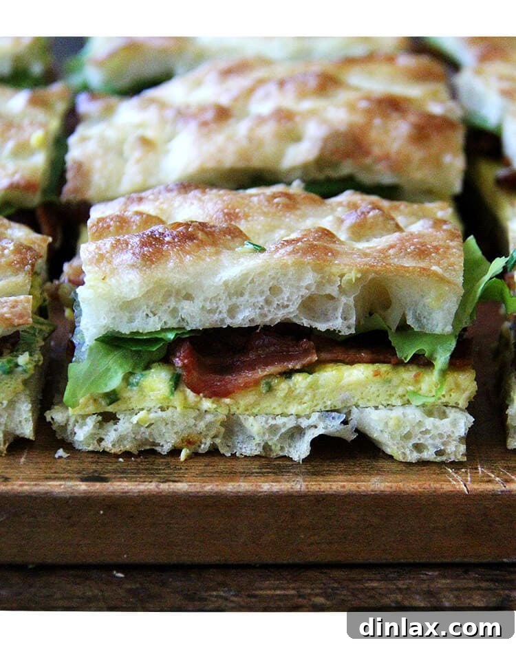 Ultimate Sheet Pan Breakfast Slab Sandwich: Bacon, Egg, and Cheese 18 Sideview of Ultimate Sheet Pan Breakfast Slab Sandwich