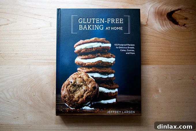 Decadent Gluten-Free Chocolate Chip Cookies 20 The 'Gluten-Free Baking at Home' cookbook resting on a countertop, a testament to culinary excellence.