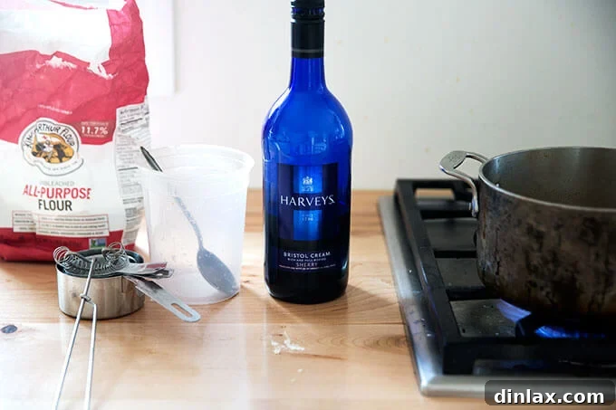 A bottle of Harvey Bristol Cream's sherry.