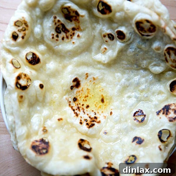 Just baked naan in a bowl.