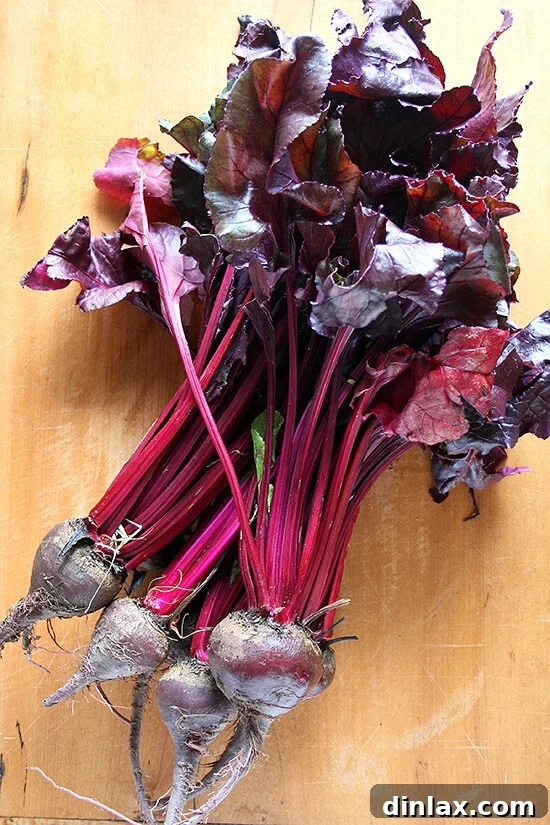 Fresh, vibrant beets from the San Clemente Farmers' Market, ready for roasting.