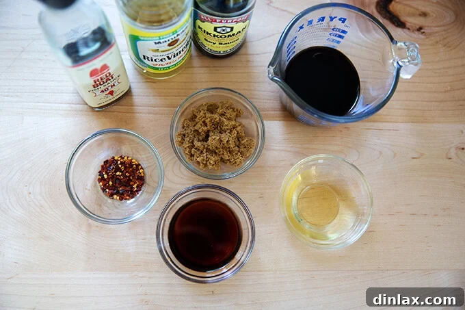 Continental's Signature Rad Na Noodles 4 Sauce ingredients for Rad Na Thai.