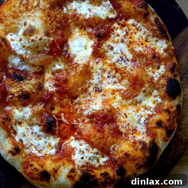 Just baked sourdough pizza.