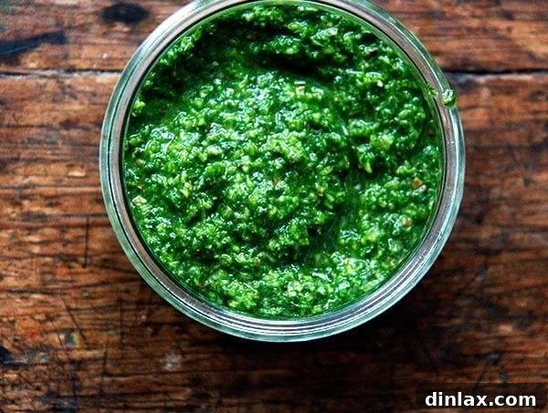 A jar of homemade Schug sauce