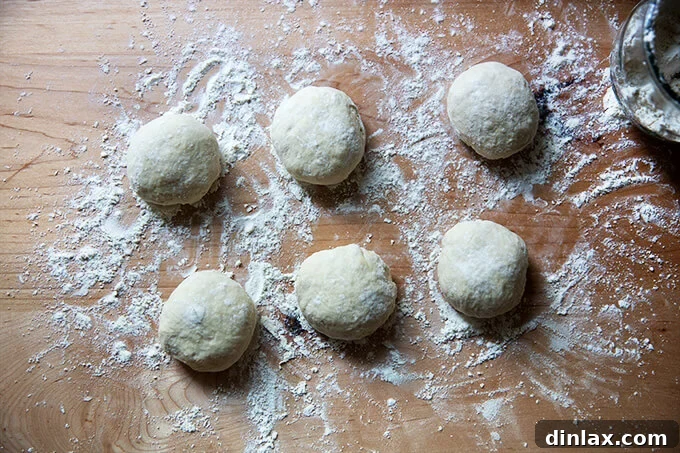 Your Guide to Irresistible Homemade Pita 14 Six rounds of pita bread dough, shaped into balls and resting.