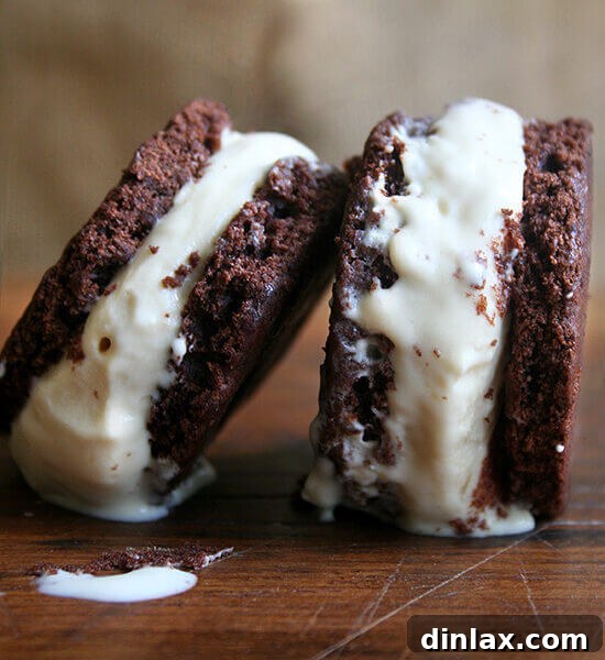 Homemade Butterscotch Budino Ice Cream Sandwiches on a cooling rack.