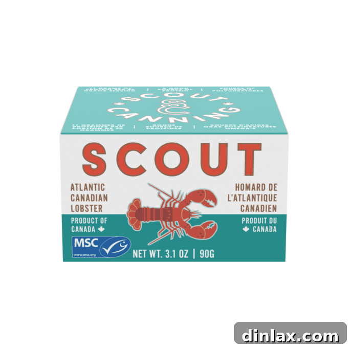 The 2021 Holiday Gift Edit 14 Scout Canning Atlantic Lobster, a gourmet treat ready to enjoy.