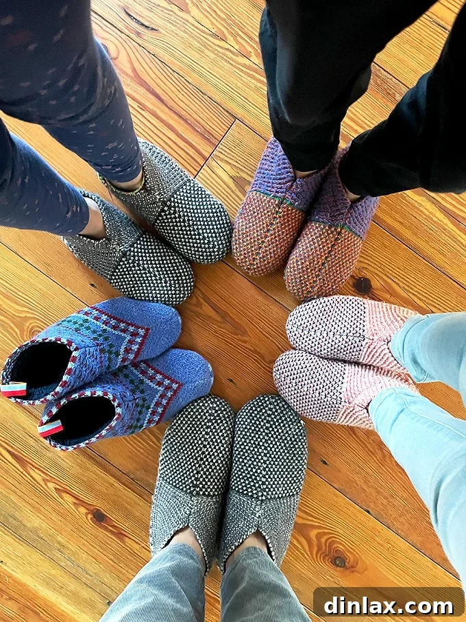 The 2021 Holiday Gift Edit 41 Cozy Bombas gripper slippers for kids, combining comfort with non-slip safety.