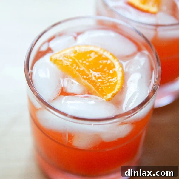 Two glasses of a Tangerine Spritz.