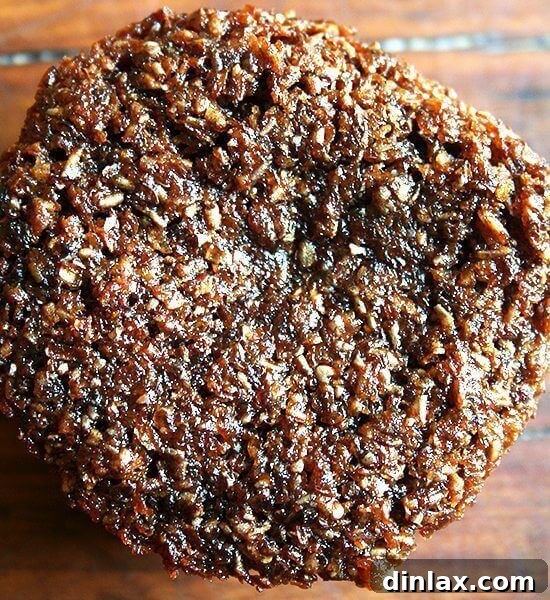 An overhead shot of a bran muffin.
