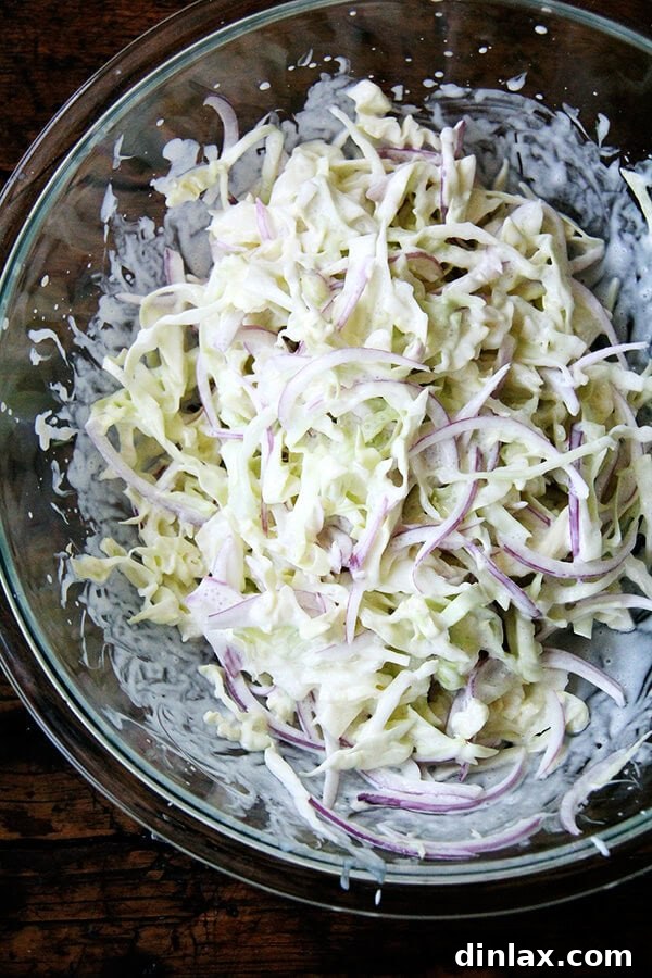 Simple cabbage slaw.