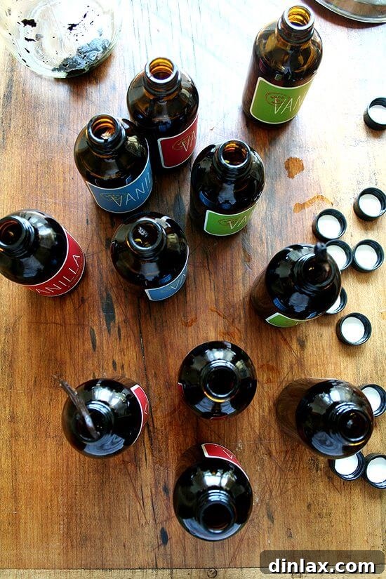 bottles of vanilla extract