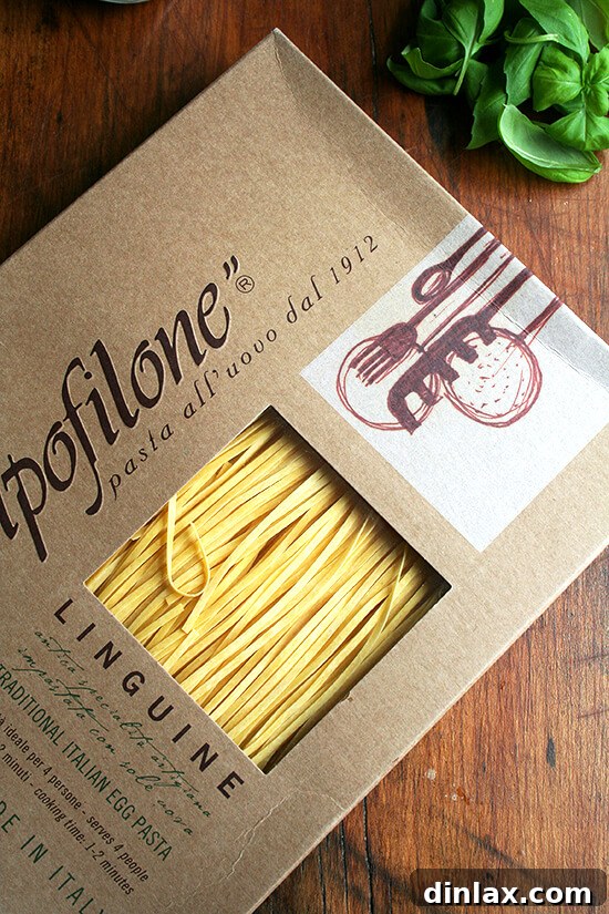 High-Quality Pasta from Po Valley Foods A delightful plate of linguine pasta from Po Valley Foods, showcasing excellent texture and quality