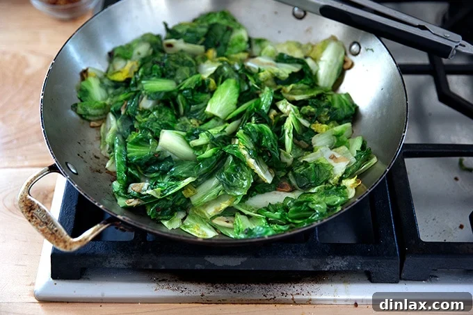 Vibrant Green Sauté 8 Sautéed escarole in a large skillet.