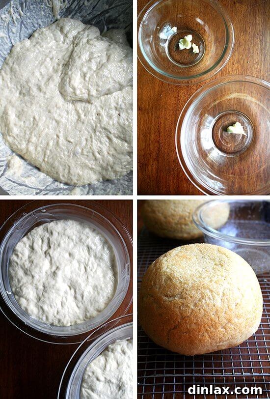 A rustic loaf of homemade peasant bread