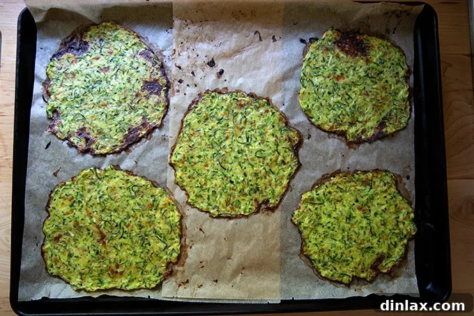 Just baked zucchini tortillas on a sheet pan.