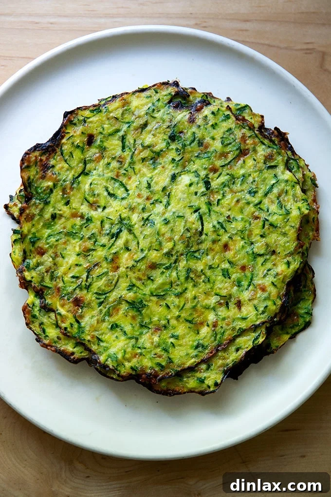 A stack of zucchini tortillas.