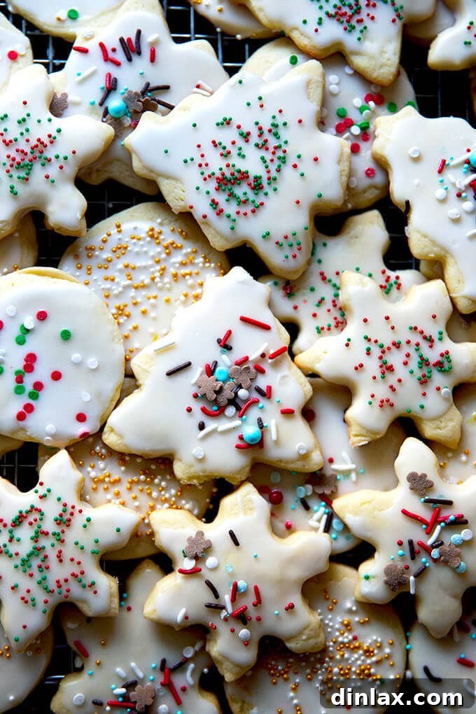 Decorated Christmas cookies, a delightful assortment for holiday baking.