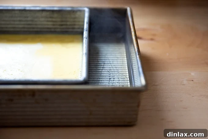 Flour Bakery's Golden Eggwich 6 A pan of eggs set inside another pan with 1/2-inch of water.