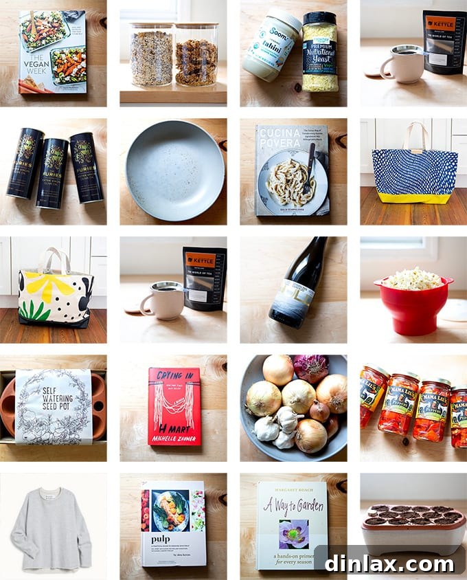 15 Perfect Mothers Day Gifts 2 A beautifully arranged gift basket featuring various Mother's Day gift ideas, including a book, artisanal food, and a cozy item.