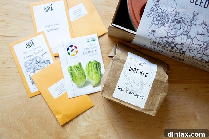 15 Perfect Mothers Day Gifts 18 Organic seeds and compressed dirt pellets, ready for planting in an Orta self-watering pot.