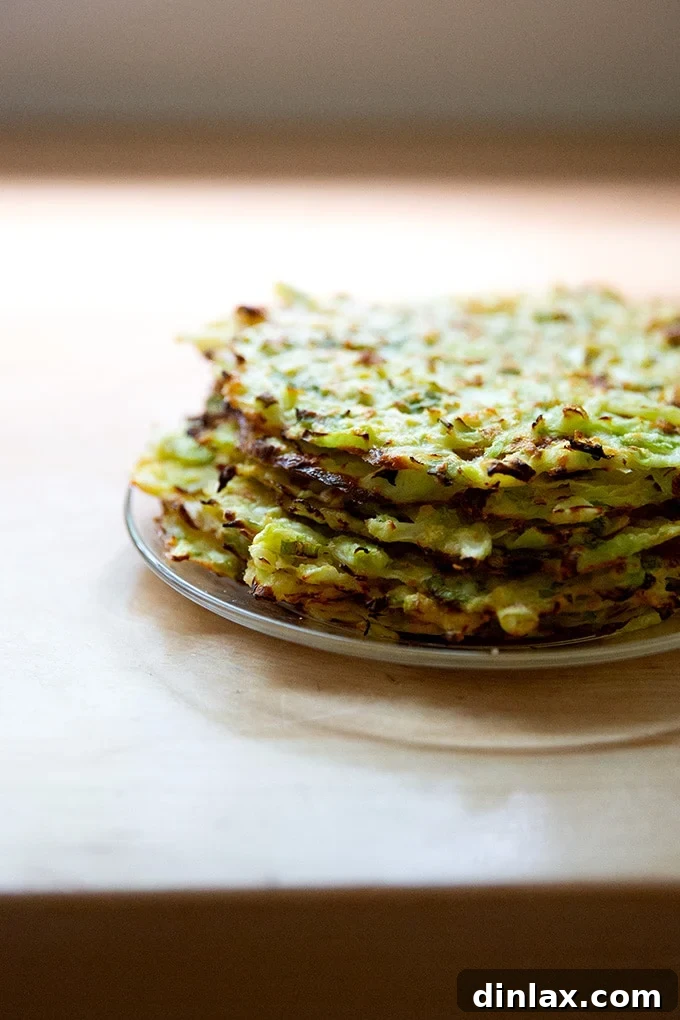 Five Ingredient Baked Cabbage Tortillas Gluten Free 13 A stack of cabbage tortillas.
