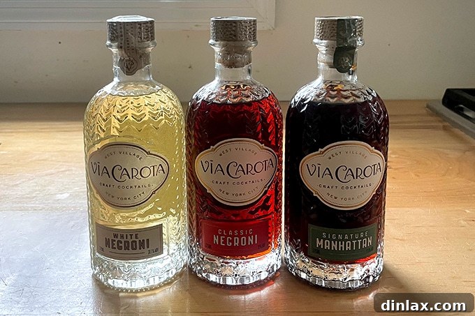 Via Carota bottled cocktails for a gourmet drinking experience