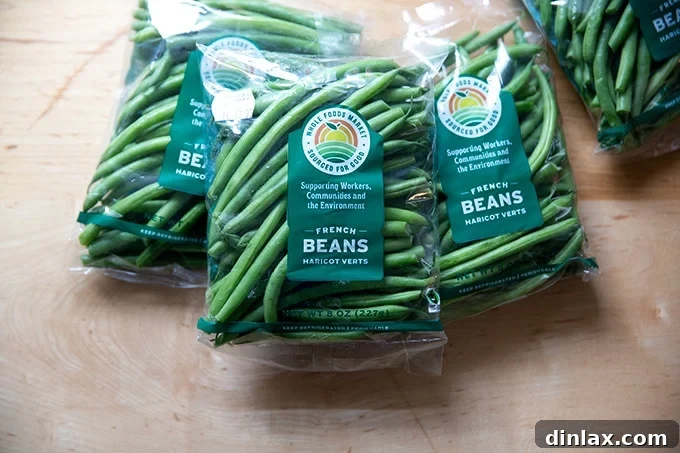 Golden Roasted Green Beans with Sweet Shallot Glaze 14 Bags of French green beans (haricot verts).