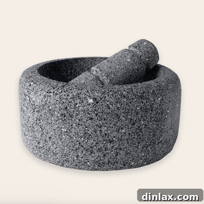 Perfect Gifts for Mom 23 A 7-inch molcajete with a pestle.