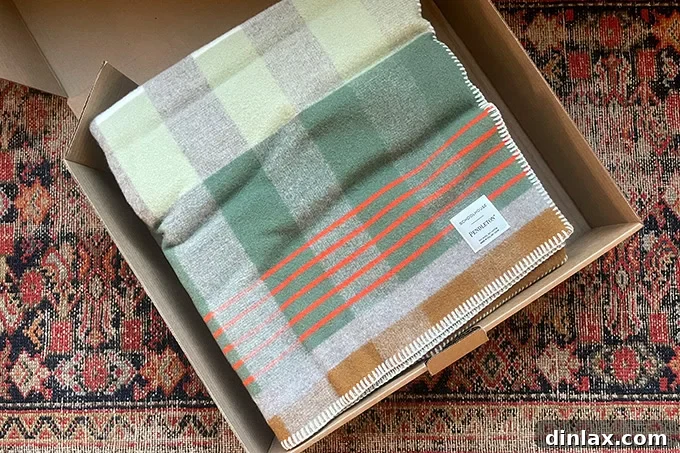 Perfect Gifts for Mom 28 A luxurious Schoolhouse x Pendleton wool blanket with a geometric pattern.