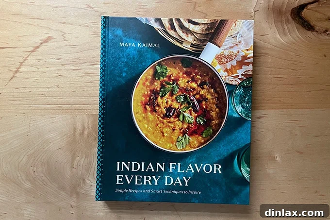 Perfect Gifts for Mom 10 Cover of 'Indian Flavor Every Day' by Maya Kaimal, showing a vibrant Indian meal.