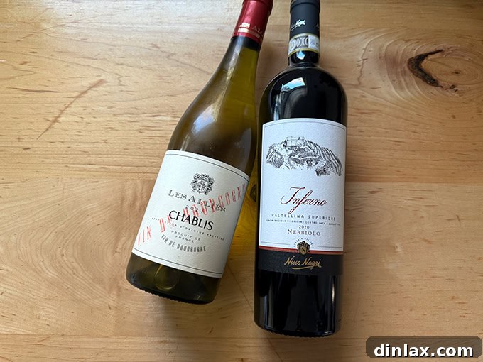 Festive Gift Ideas 2024 43 Two bottles of wine on a countertop.