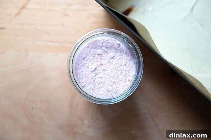 Simple 4-Ingredient Peppermint Bark 15 A jar of peppermint dust