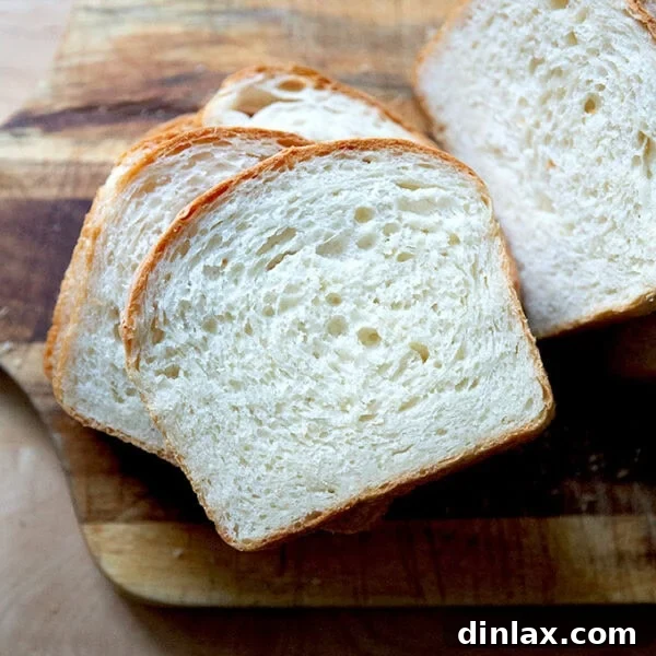 A slice of soft sandwich bread, perfectly baked and ready for your favorite fillings.