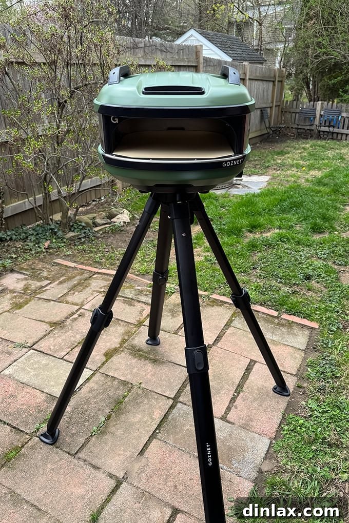 Mother's Day Gift Inspiration 17 The innovative Gozney Tread portable pizza oven in a modern kitchen setting.