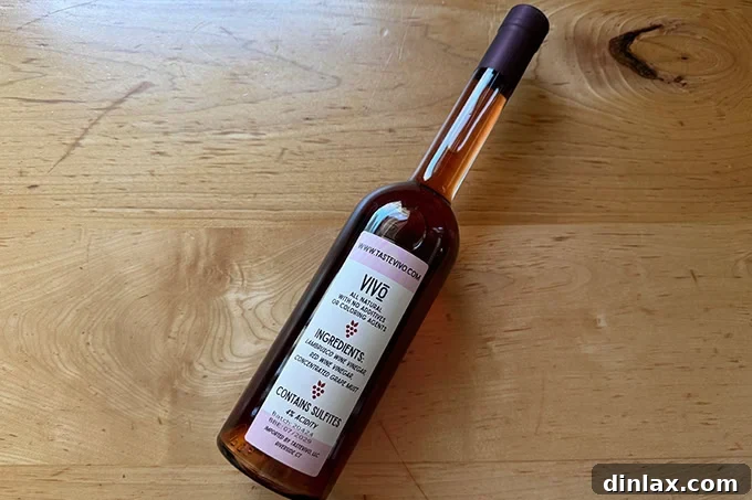 Mother's Day Gift Inspiration 20 A stylish bottle of high-quality red wine vinegar, perfect for gourmet cooking.