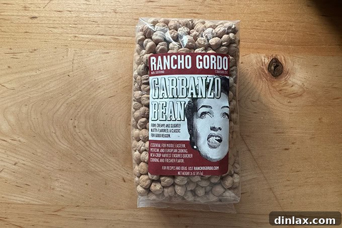 9 Awesome Father's Day Gift Ideas 12 A rustic yet appealing bag of high-quality Rancho Gordo chickpeas, ready to be cooked and enjoyed.