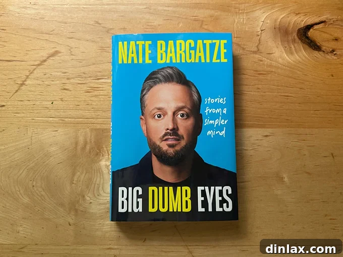 9 Awesome Father's Day Gift Ideas 6 The distinct cover of Nate Bargatze's humorous memoir, 'Big Dumb Eyes,' featuring a witty portrait of the comedian.