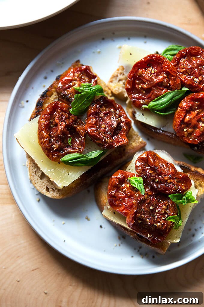 Oven-Dried Tomatoes and Delectable Toasts 2 Fresh tomatoes, ready for oven-drying