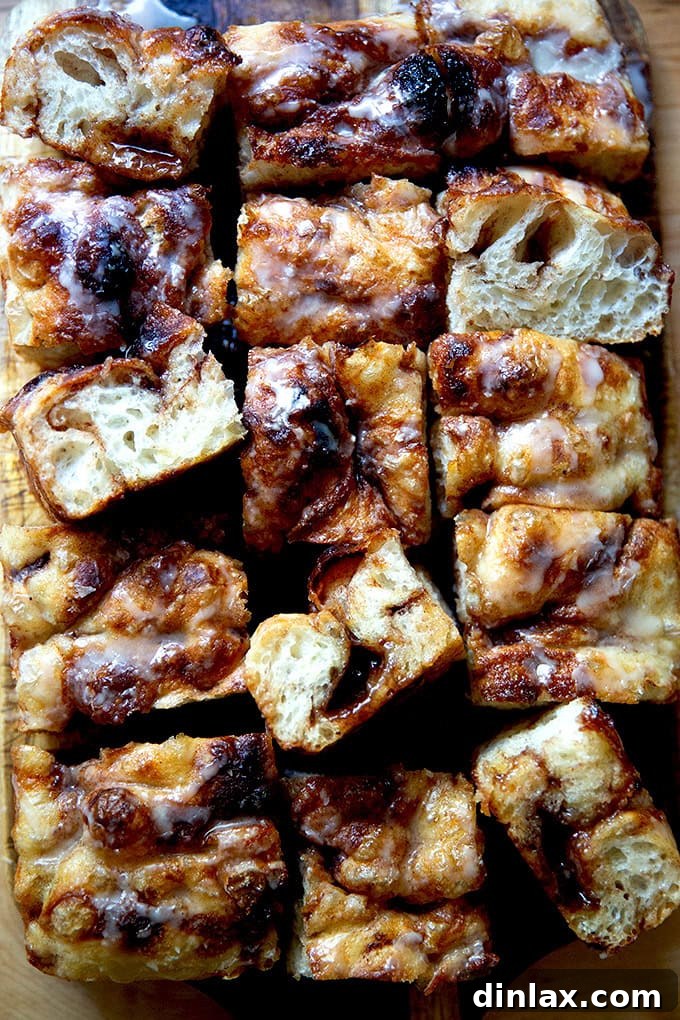 Effortless Cinnamon Sugar Focaccia 26 Close-up crumb shots of the cinnamon-sugar focaccia, revealing the soft, airy interior and the delicious swirls of cinnamon filling.