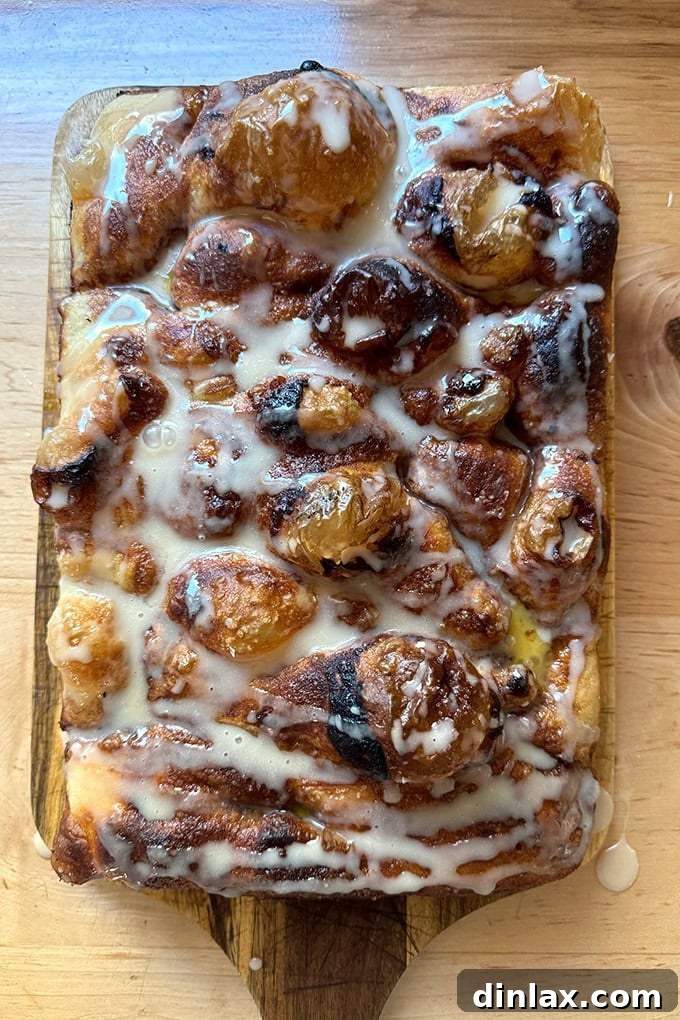 Effortless Cinnamon Sugar Focaccia 31 A beautifully glazed cinnamon-sugar focaccia, glistening and inviting, after being prepared using the make-ahead technique.