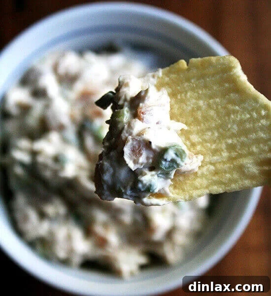 A bowl of real sour cream and onion dip aside Ruffle potato chips