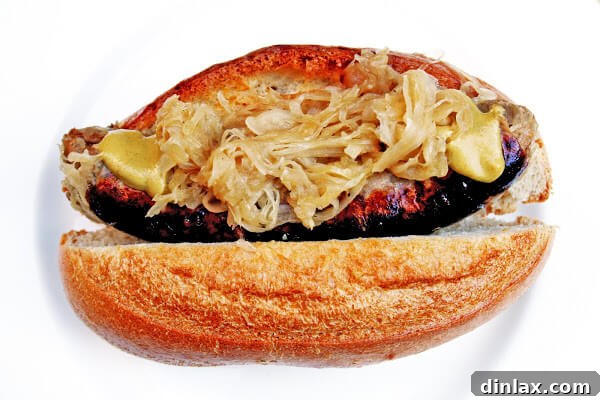 Bavarian Sausage and Sauerkraut Dish with Apples and Juniper Berries